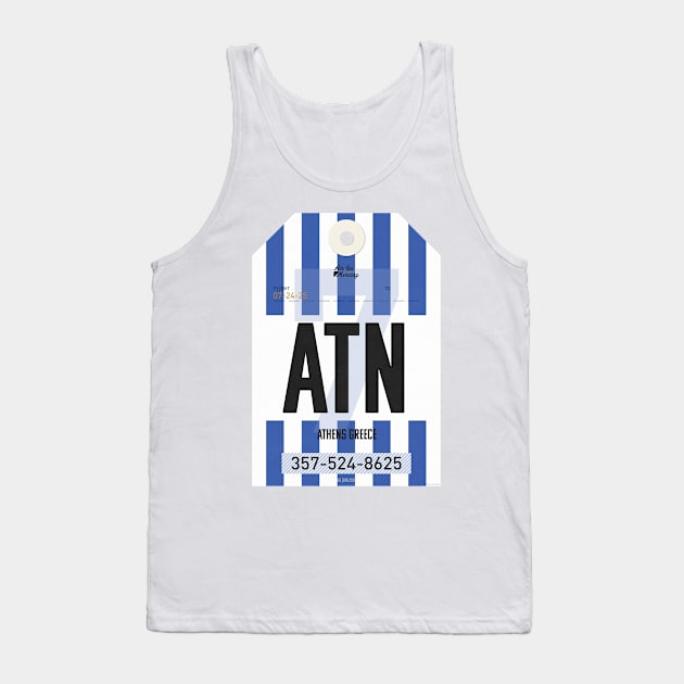 Athens Luggage Tag Tank Top by Mercury Club